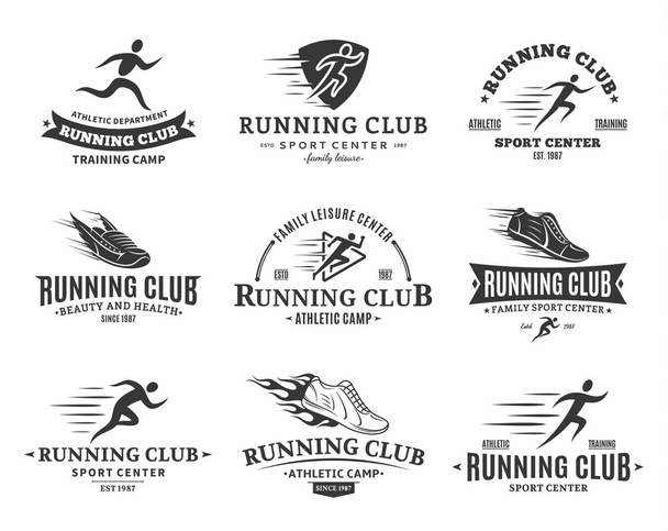 Logo, iconos y elementos de diseño de Running Club
 - Vector, Imagen