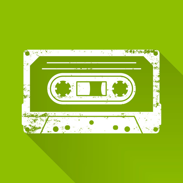 Icono de silueta de cassette
 - Vector, imagen