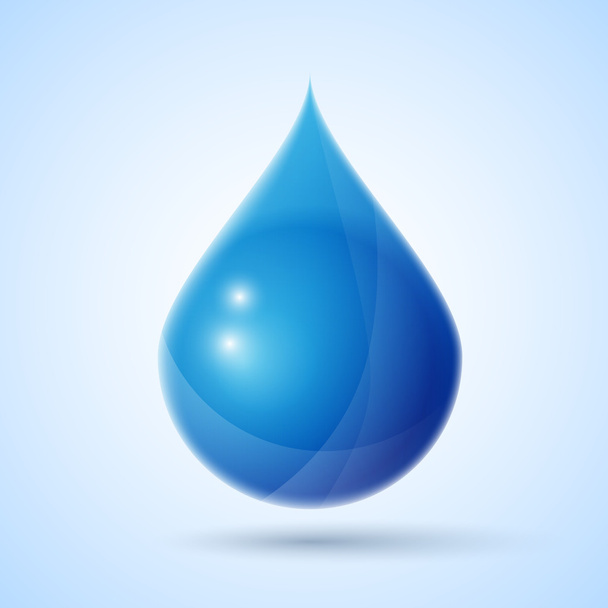 Blue water drop - Διάνυσμα, εικόνα