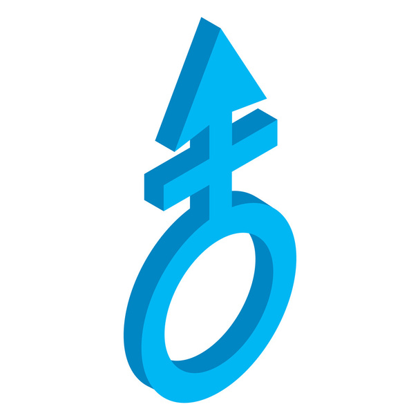 Male symbol isometric 3d icon - Вектор,изображение