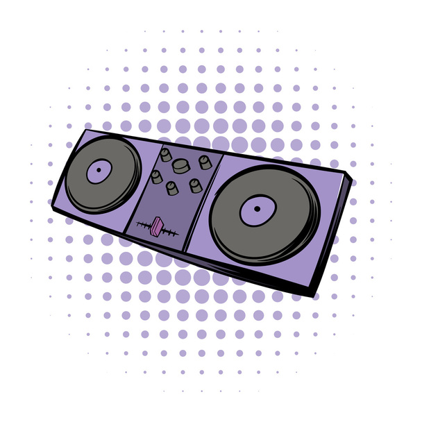 Musical modern instrument mixing console icon - Vector, Image