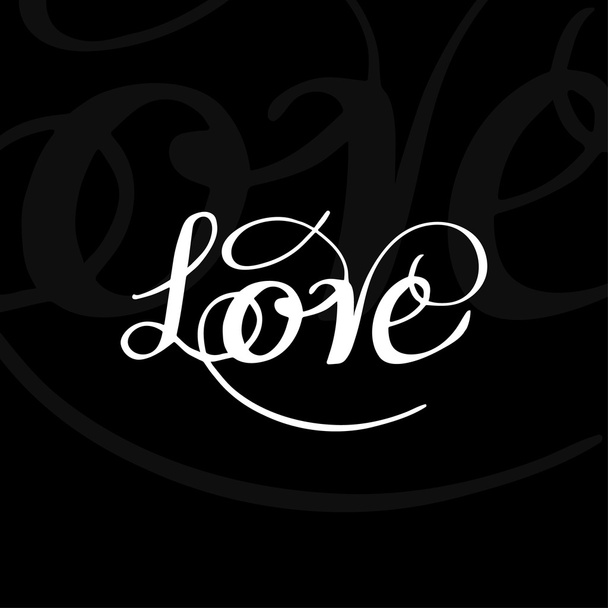 Love typography vector - Вектор,изображение