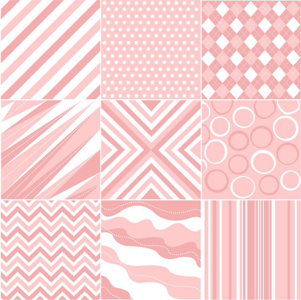 Patrones rosados sin costura con textura de tela
 - Vector, Imagen