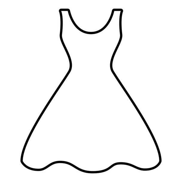 Femme robe ligne icône
 - Vecteur, image