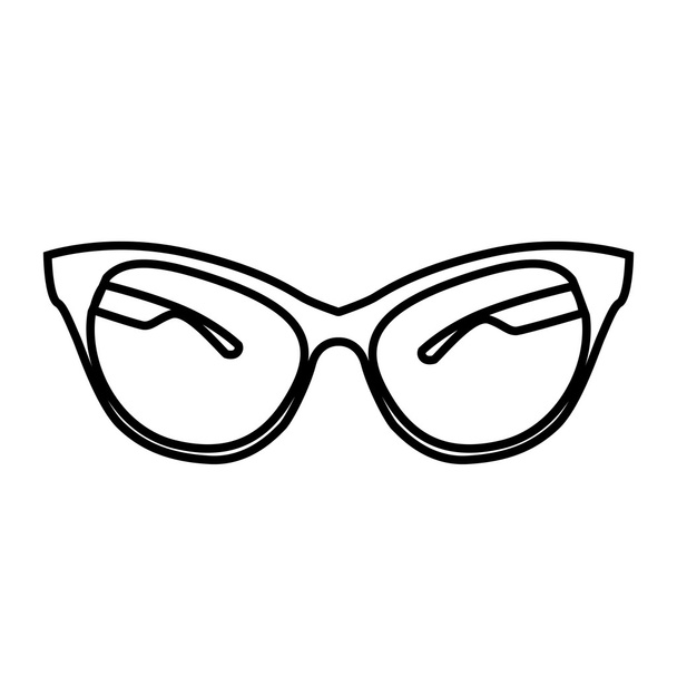 Stylish sunglasses line icon - Vector, Image