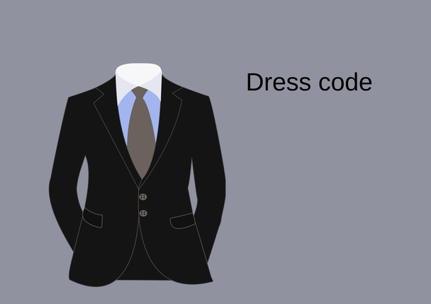 Business suit of businessman, dress code vector - Διάνυσμα, εικόνα