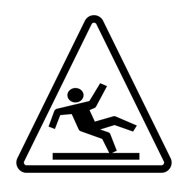 Vektor nedves padlón figyelmeztető jel - Vektor, kép