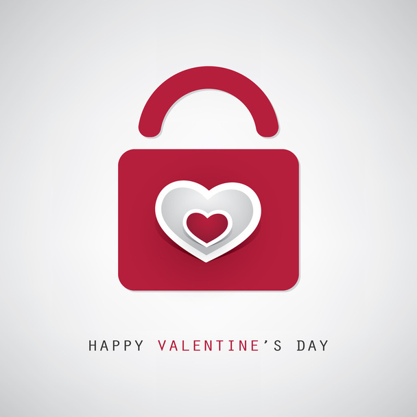 Valentine and Wedding Card Design With Padlock - Vecteur, image