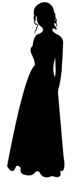 a lady body silhouette vector - Vector, Image