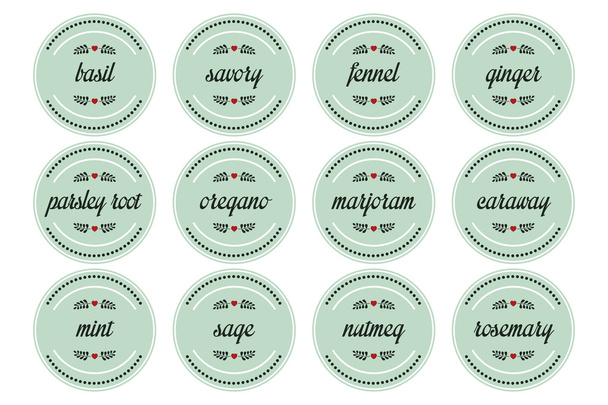 Круглі spice етикетки
 - Вектор, зображення