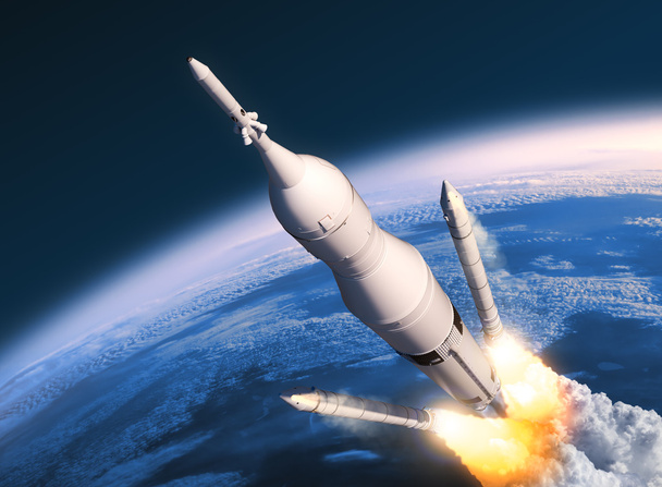 Space Launch System Kiinteä raketti Boosters erottaminen
 - Valokuva, kuva