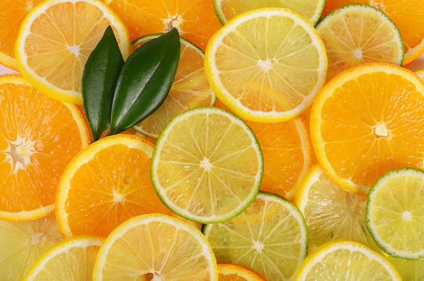 Allsorts from a citrus fruit close-up - Фото, изображение
