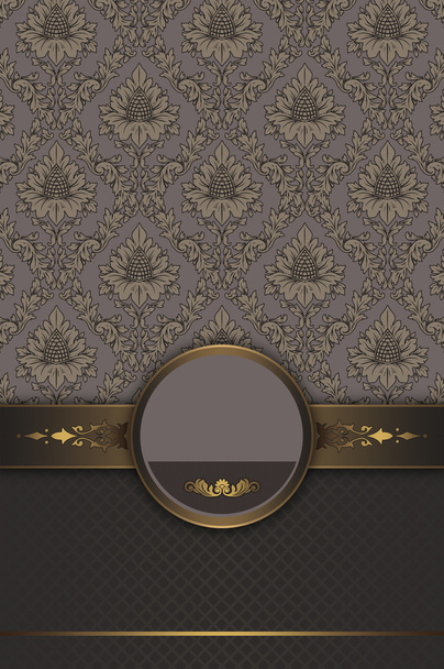 Decorative background with elegant border and patterns. - Фото, изображение