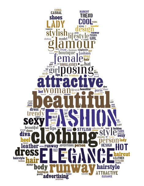 Dress fashion, word cloud concept - Photo, Image