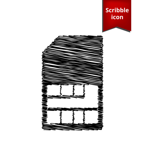 Sim card icon. Scribble icon for you design. - Vector, Image