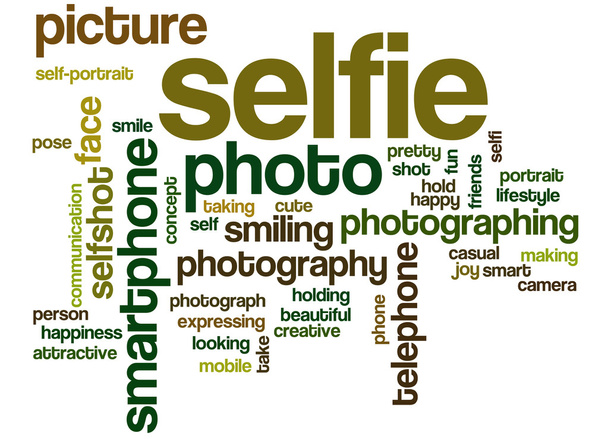 Selfie 単語雲概念 2 - 写真・画像