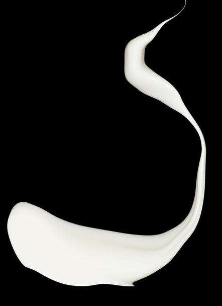 milk splash on black background - Foto, Imagen
