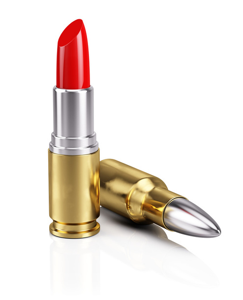 Bullet Lipstick isolated on white - Foto, afbeelding