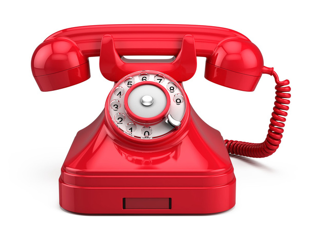 Oude retro rode telefoon - Foto, afbeelding