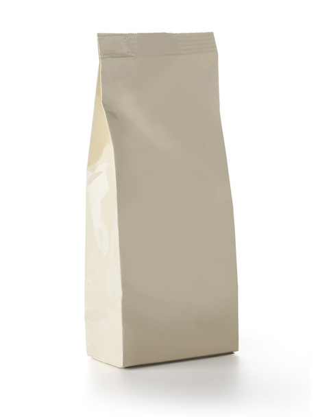 茶色空白箔食品スナック袋紙袋 - 写真・画像