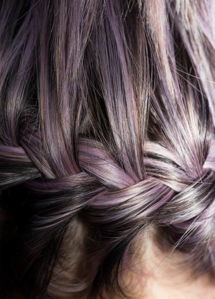 braid of purple hair - Fotó, kép