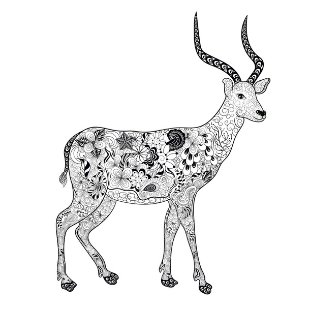 Illustration d'Antelope Doodle
 - Vecteur, image