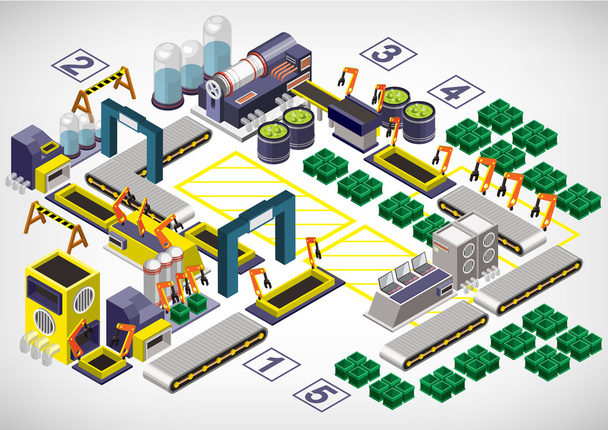 illustration of info graphic factory equipment concept - Vector, Image