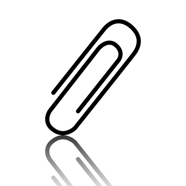 Black clip icon - Vector, Image