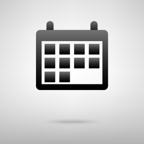 Calendar black icon - Vector, Image