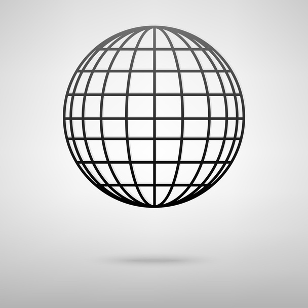 Earth globe black icon - Vector, Image
