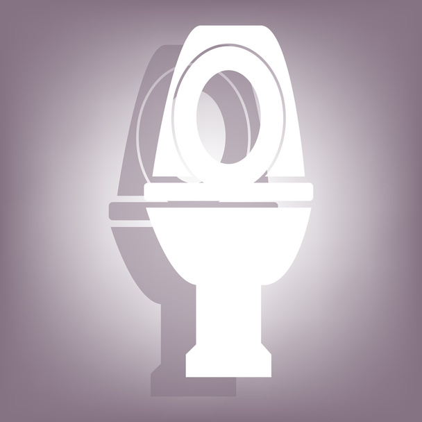 トイレのアイコンの影 - ベクター画像