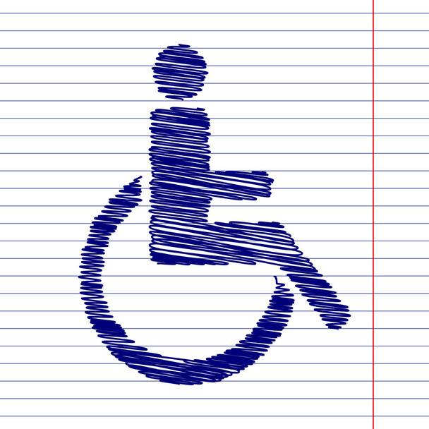 Disabled sign illustration - Vector, Image