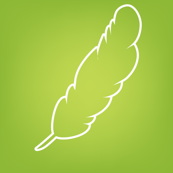 Feather line icon - Vector, Image