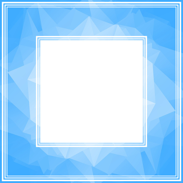 blue polygonal border - Vector, Imagen