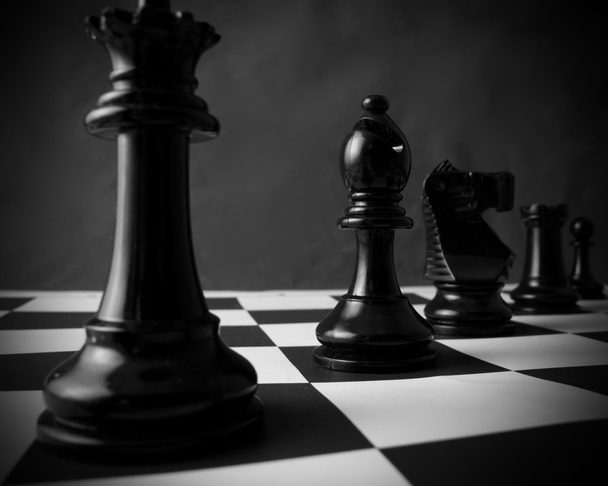 Pedaços de xadrez familiar
 - Foto, Imagem