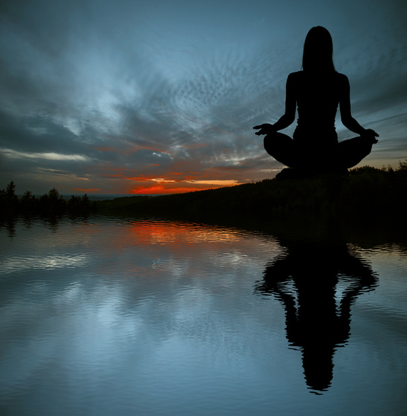 Yoga oefening afbeelding - Foto, afbeelding