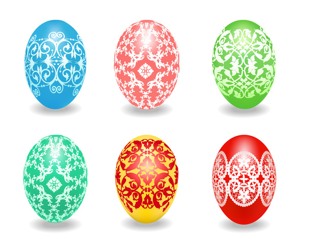 Set of Easter egg - Vector, imagen