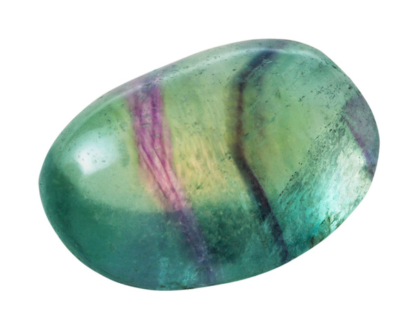 Fluorite verde (espatoflúor) pedra preciosa isolada
 - Foto, Imagem