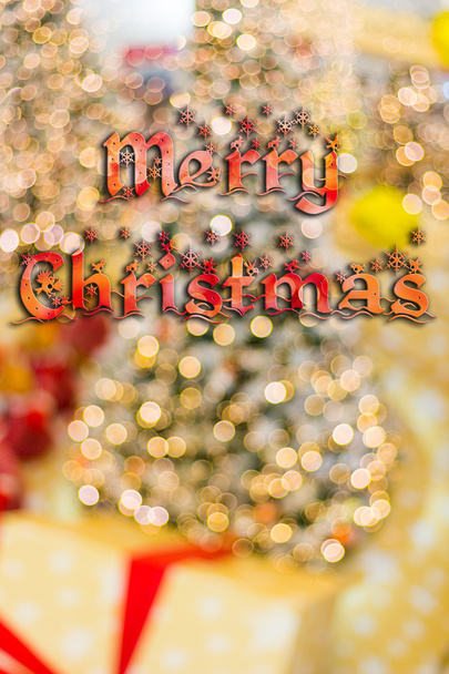 Kerstmis achtergrond met feestelijke decoratie en tekst - Foto, afbeelding
