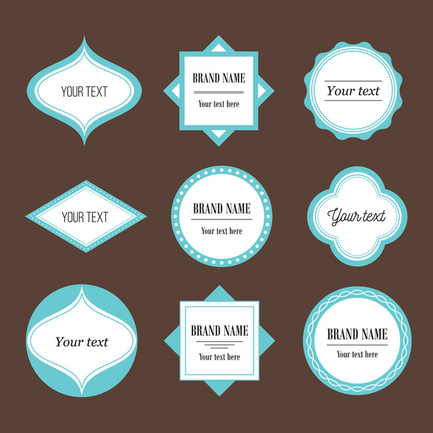 Vector decorative labels set for packaging, identity, logos, branding - Vector, Image