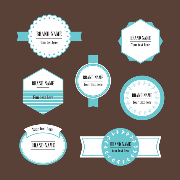 Vector decorative labels set for packaging, identity, logos, branding - Vector, Image