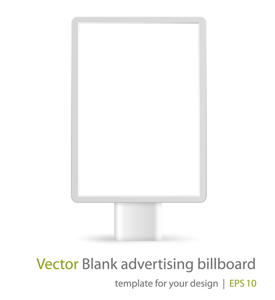 Vector blank advertising billboard on white background. Eps10 - Vector, Image