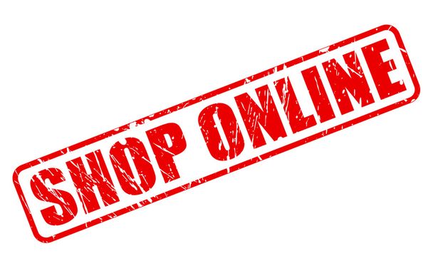 Shop online red stamp text - Вектор,изображение