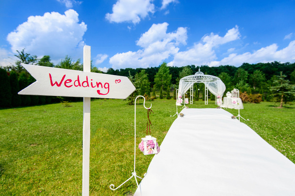 Wedding wooden arrow sign - Photo, Image