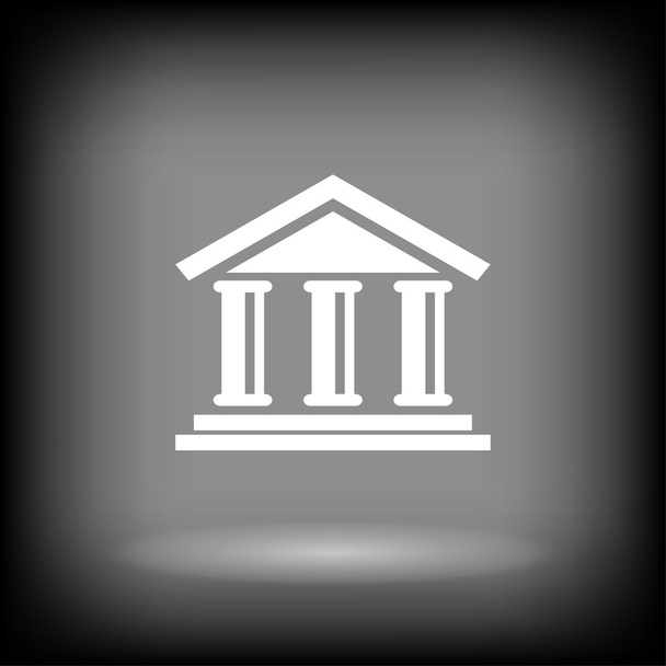 Pictograph of bank icon - Vector, Imagen