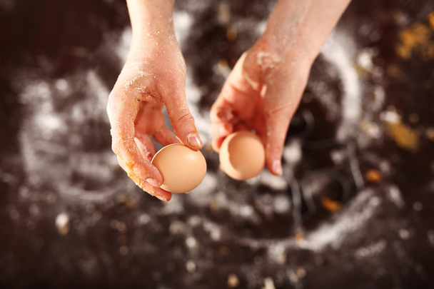 Eggs, home-made cakes Ingredients - Φωτογραφία, εικόνα