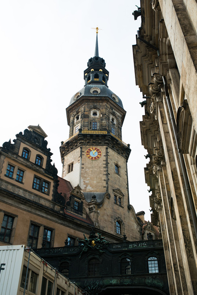 Catholic Church and Dresden Castle - Foto, afbeelding