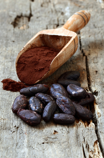 Ruwe cacao bonen - Foto, afbeelding