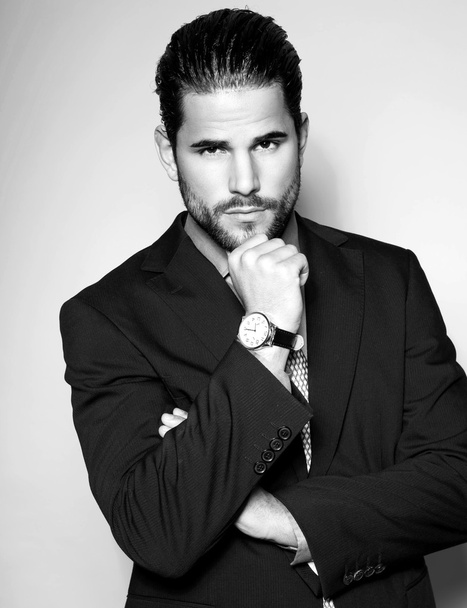 handsome business man with watch - Foto, immagini