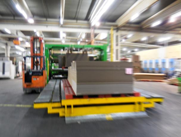 Blurred movement inside paper mill factory - Photo, Image